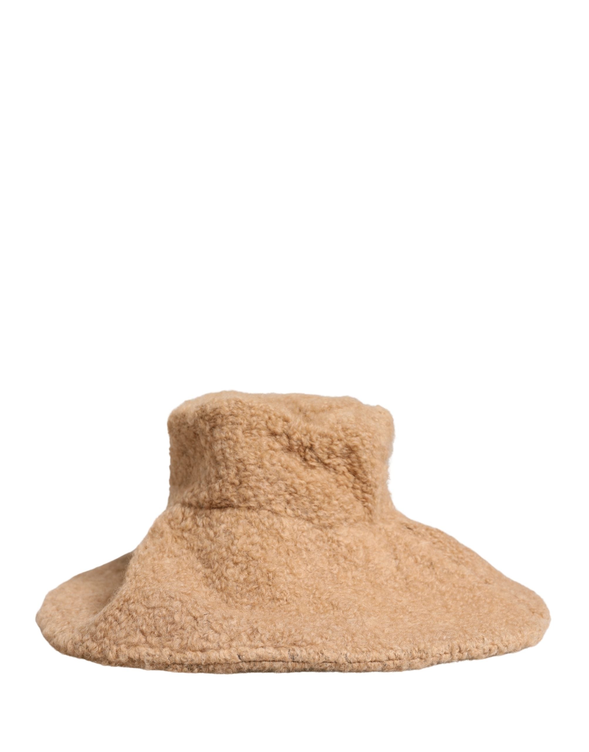 Dolce & Gabbana Beige Virgin Wool Fur Women's Knitted Hat-4