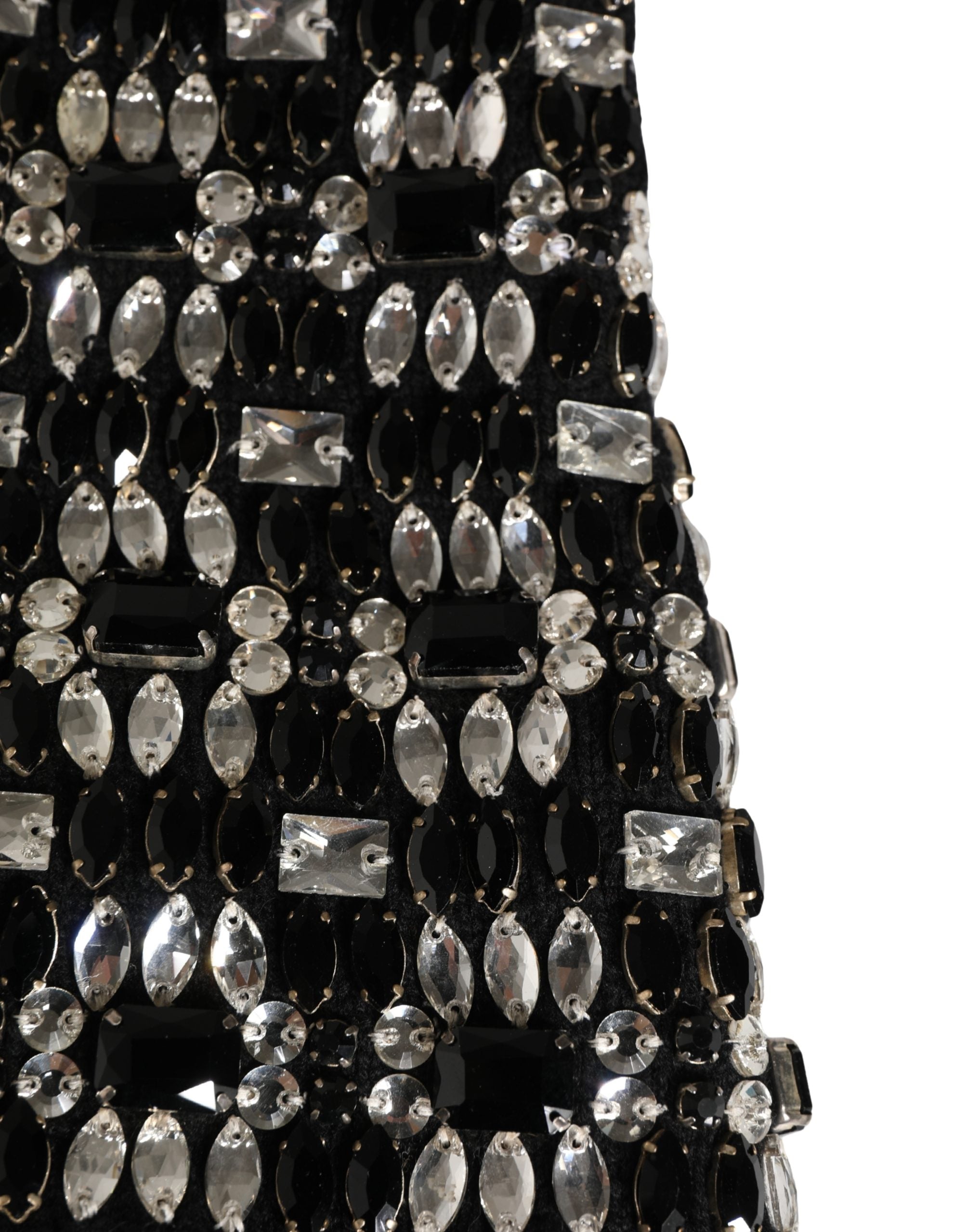 Dolce & Gabbana Black Wool Balaclava with Crystal Embellishment-3