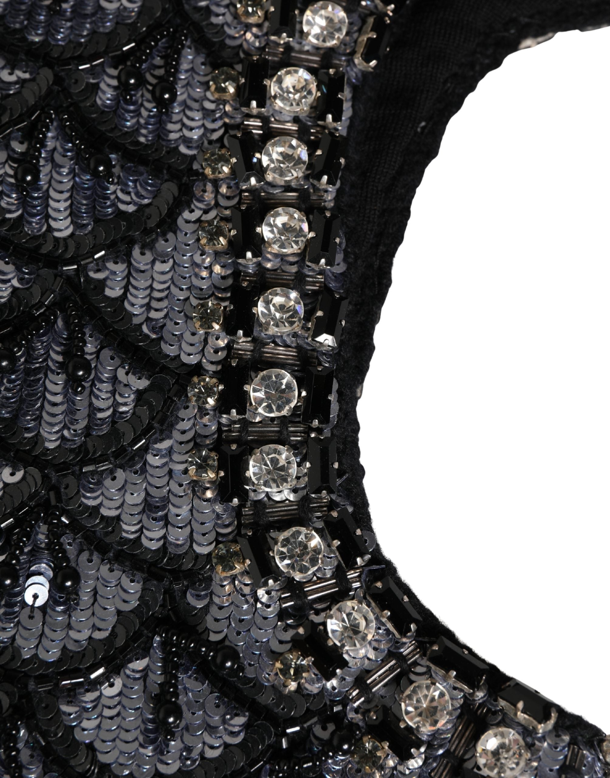 Dolce & Gabbana Black Wool Balaclava with Crystal Embellishment-4