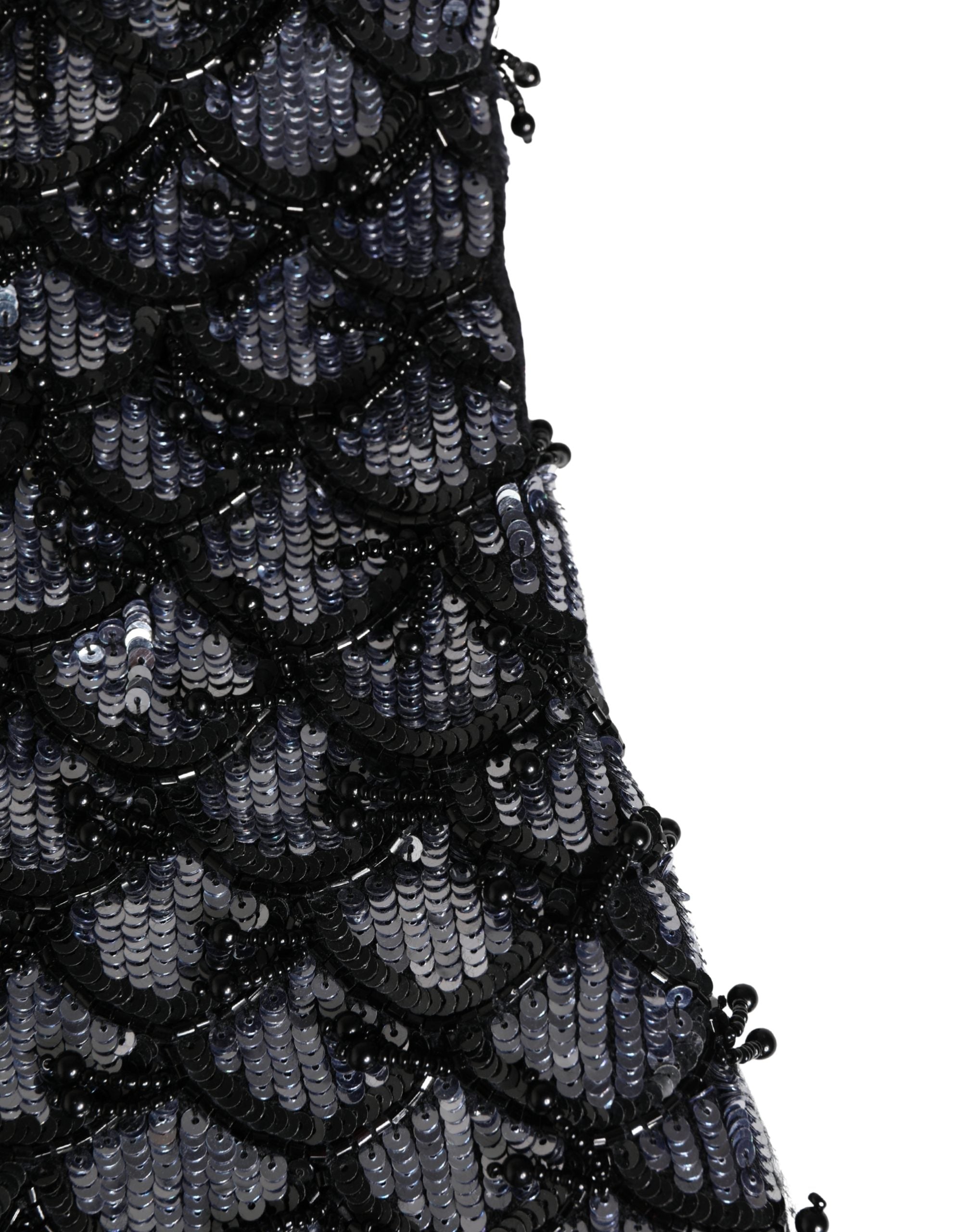 Dolce & Gabbana Black Wool Balaclava with Crystal Embellishment-5