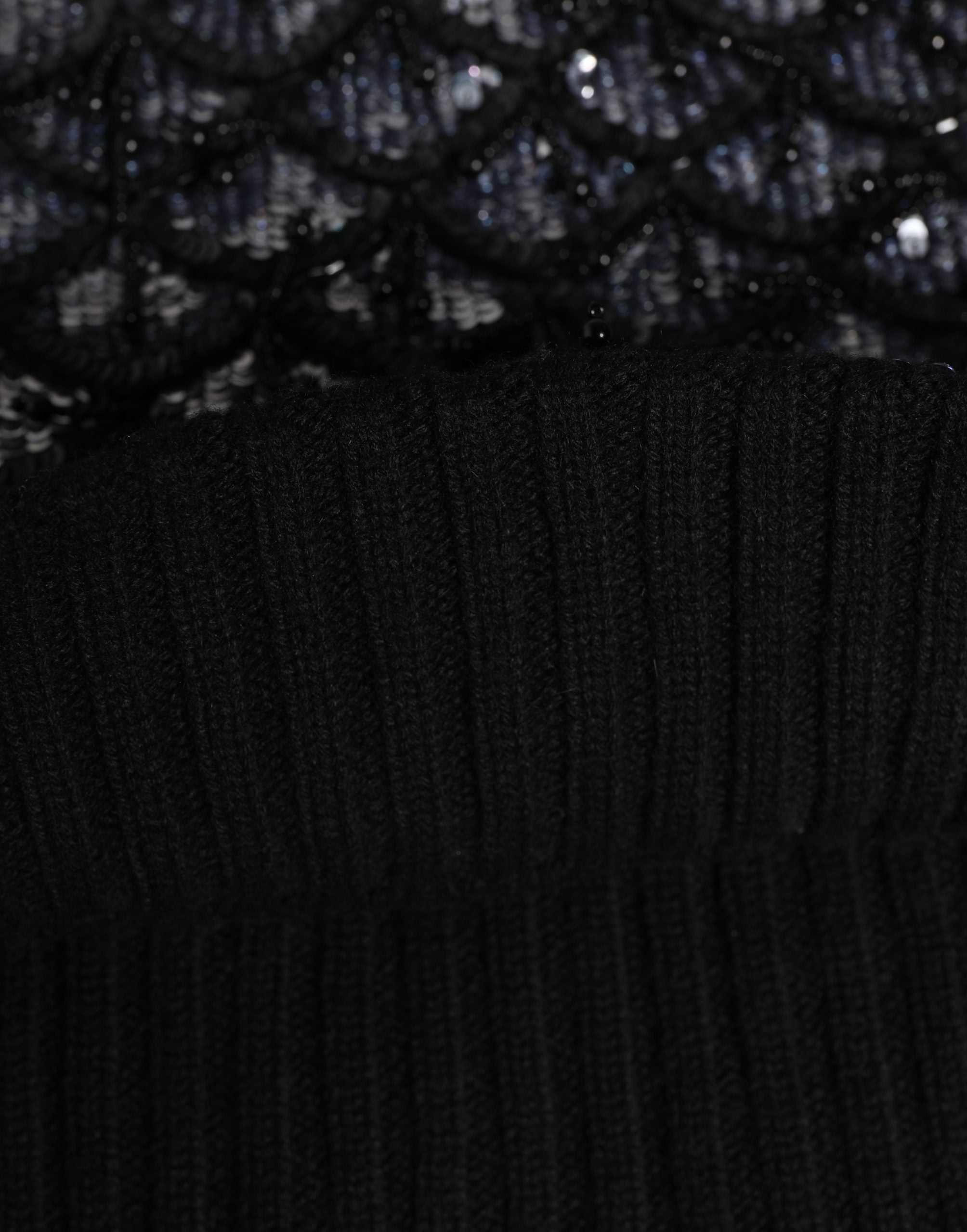 Dolce & Gabbana Black Wool Balaclava with Crystal Embellishment-6