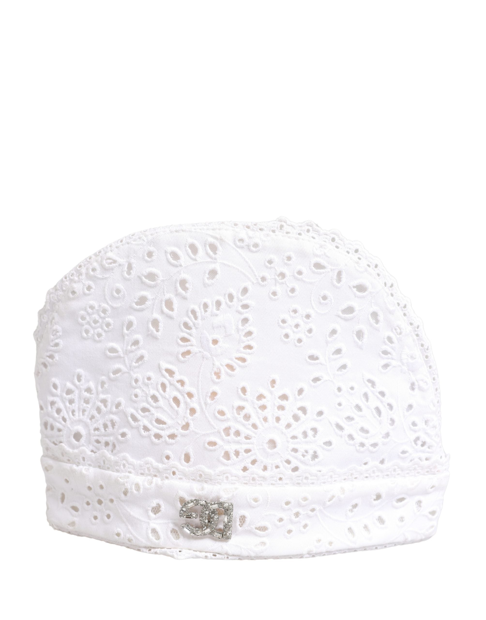 Dolce & Gabbana White Cotton Headband with DG Crystal Embroidery-2