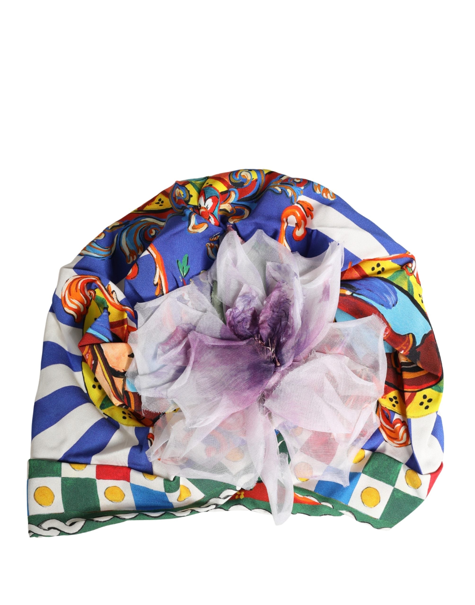 Dolce & Gabbana Multicolor Carretto Print Turban Headband-1