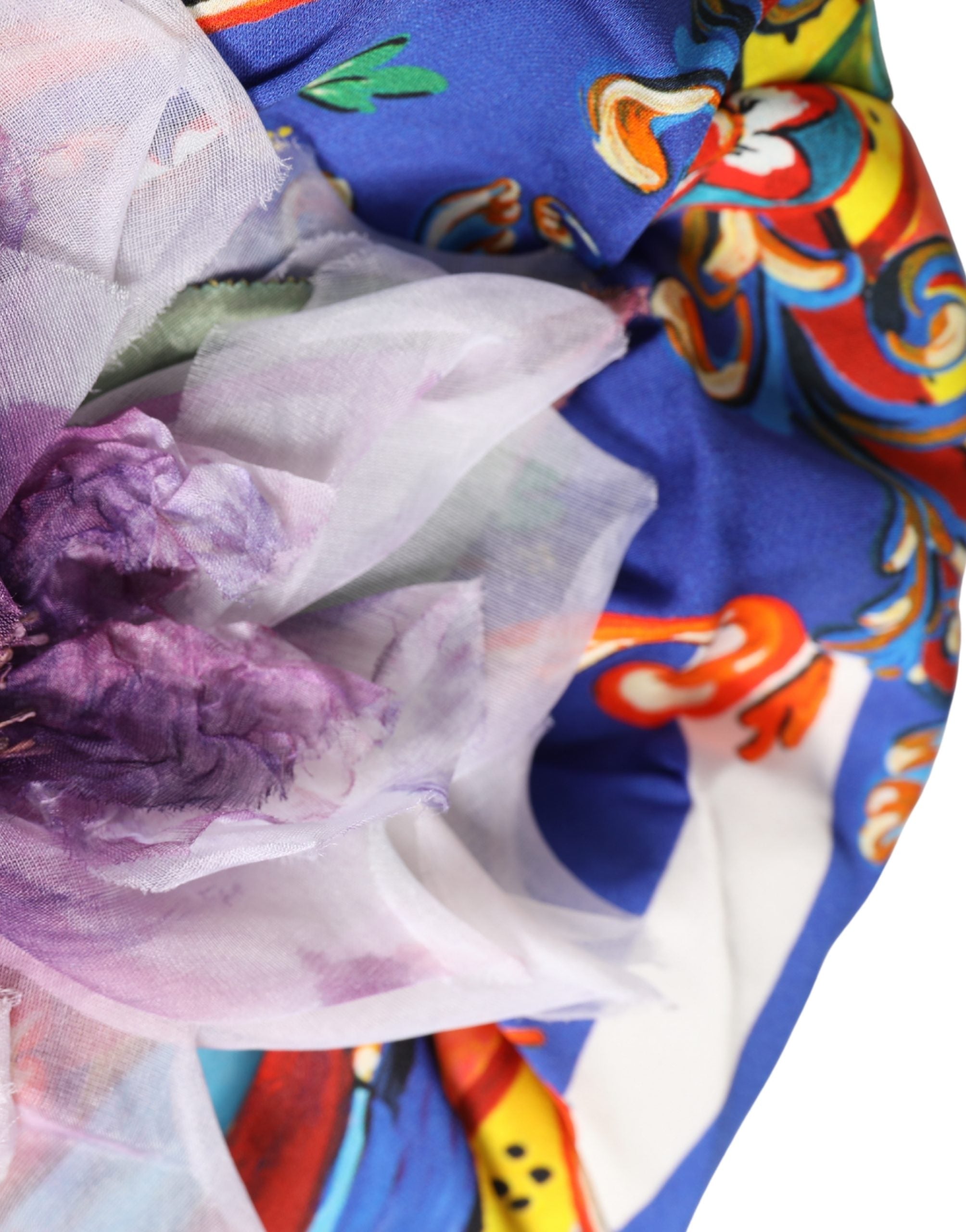 Dolce & Gabbana Multicolor Carretto Print Turban Headband-3
