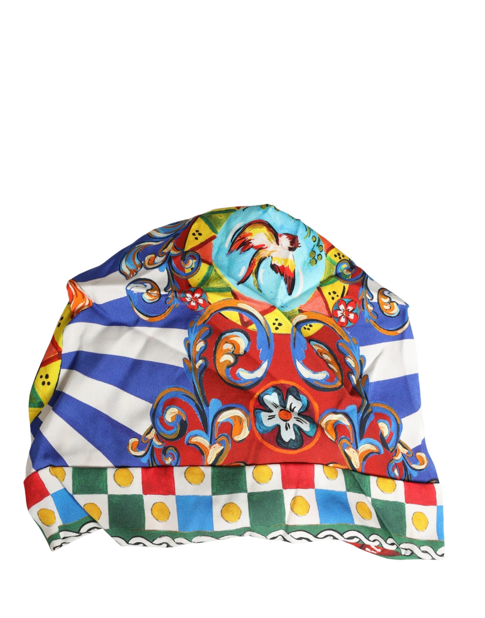 Dolce & Gabbana Multicolor Carretto Print Turban Headband-4