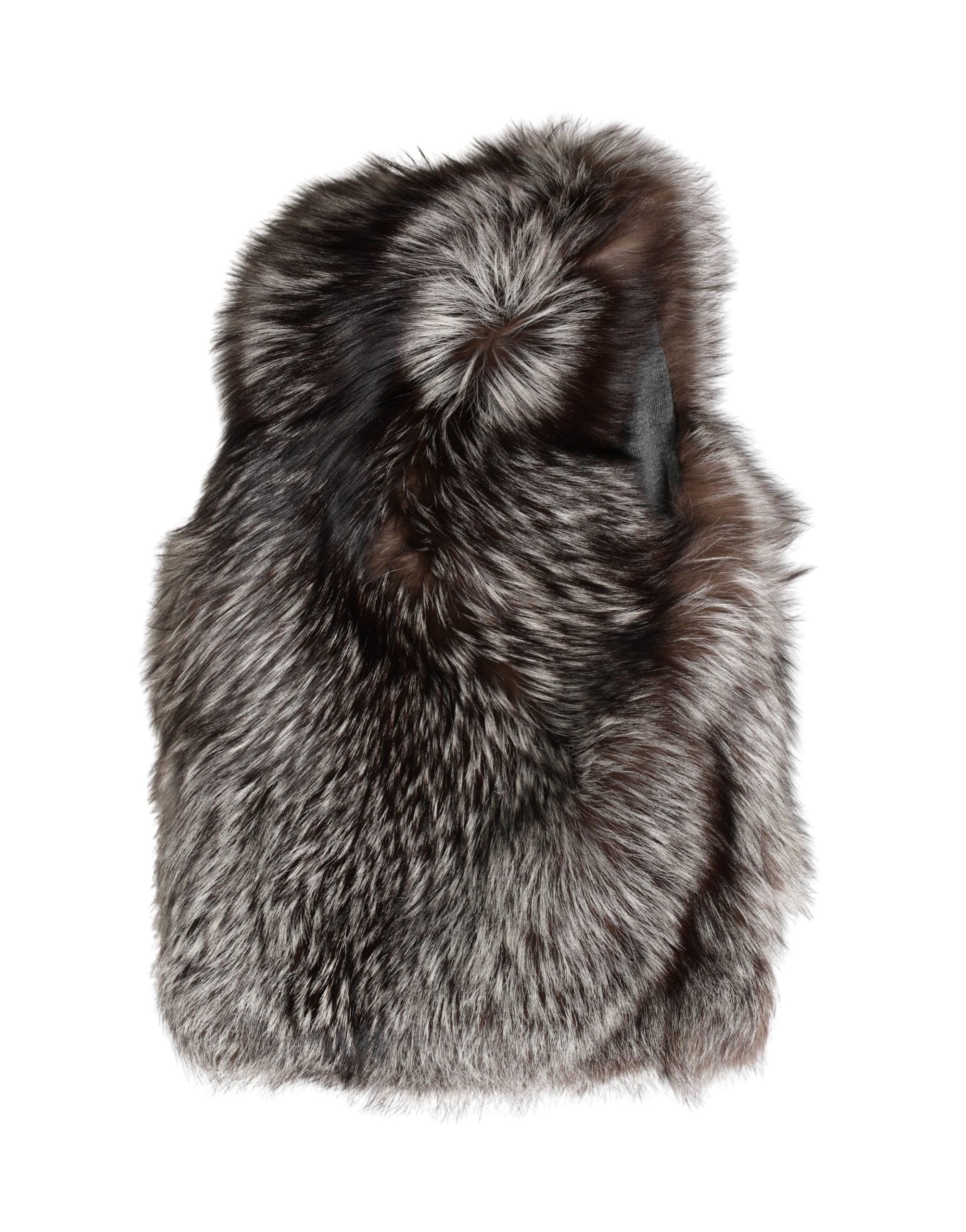 Dolce & Gabbana Brown Faux Fur Full Head Wrap Capello Hat-2