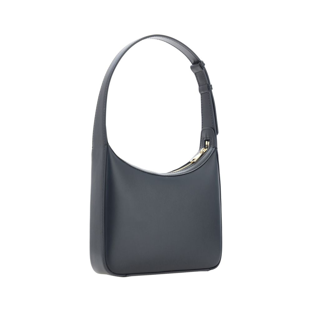 Dolce & Gabbana Schwarze Kalbsleder Bos Taurus Schultertasche-3