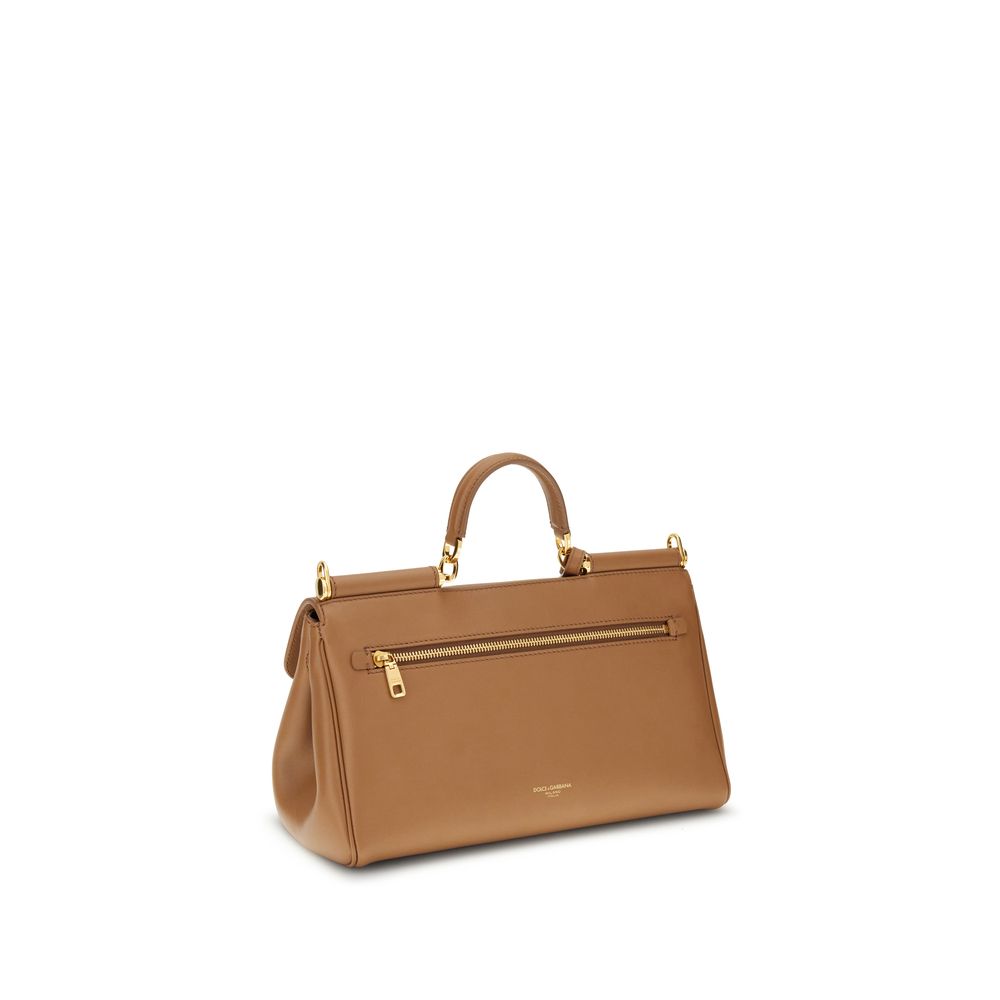 Dolce & Gabbana Beige Calf Leather Bos Taurus Handbag-3