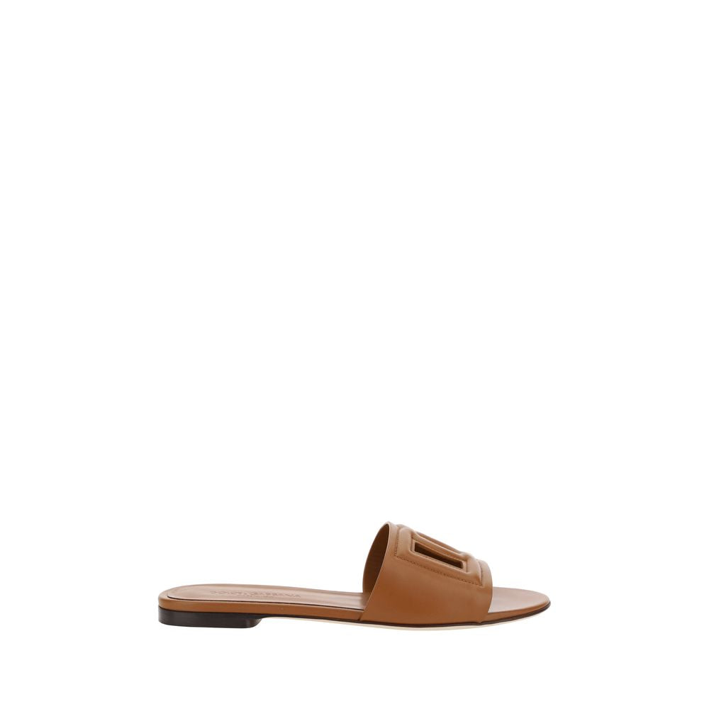 Dolce & Gabbana Brown Calfskin Sandals Bos Taurus-1