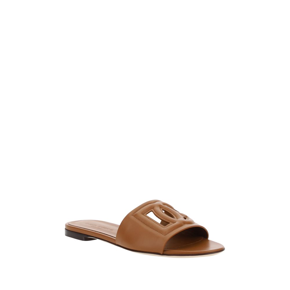 Dolce & Gabbana Brown Calfskin Sandals Bos Taurus-2