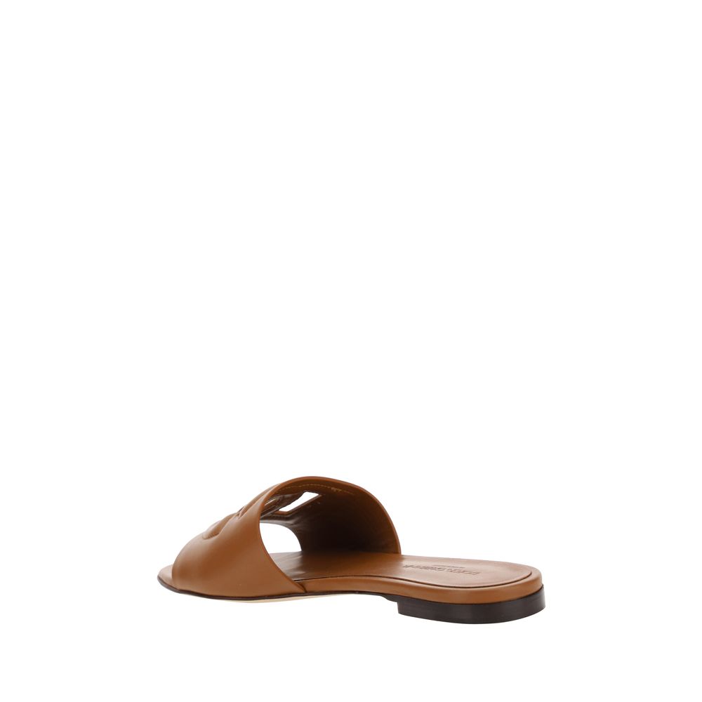 Dolce & Gabbana Brown Calfskin Sandals Bos Taurus-3