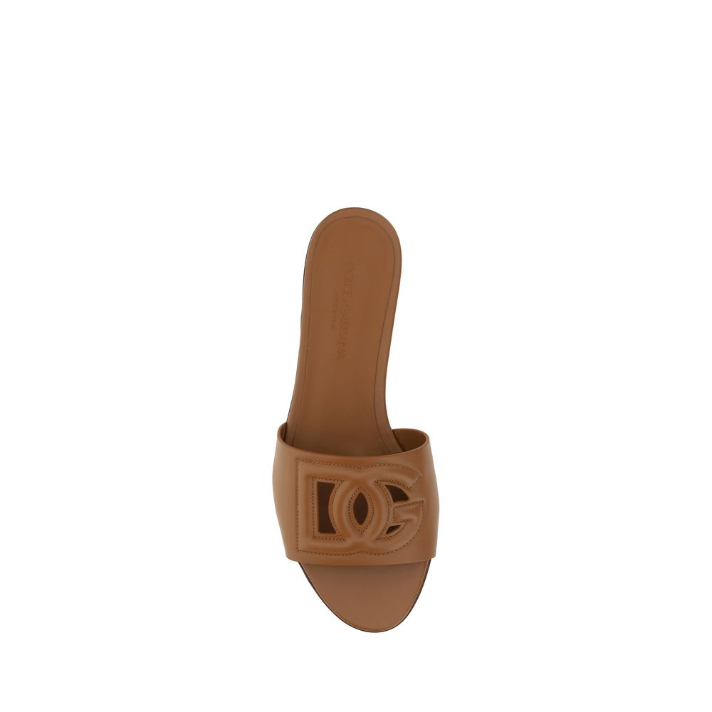 Dolce & Gabbana Brown Calfskin Sandals Bos Taurus-4
