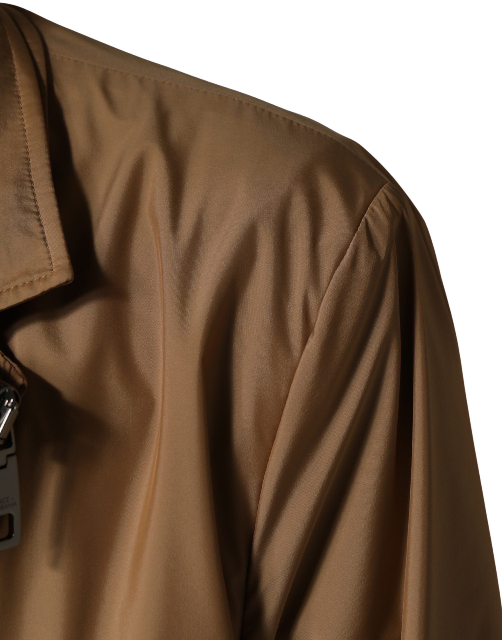 Dolce & Gabbana Brown Single-Breasted Layered Coat-6
