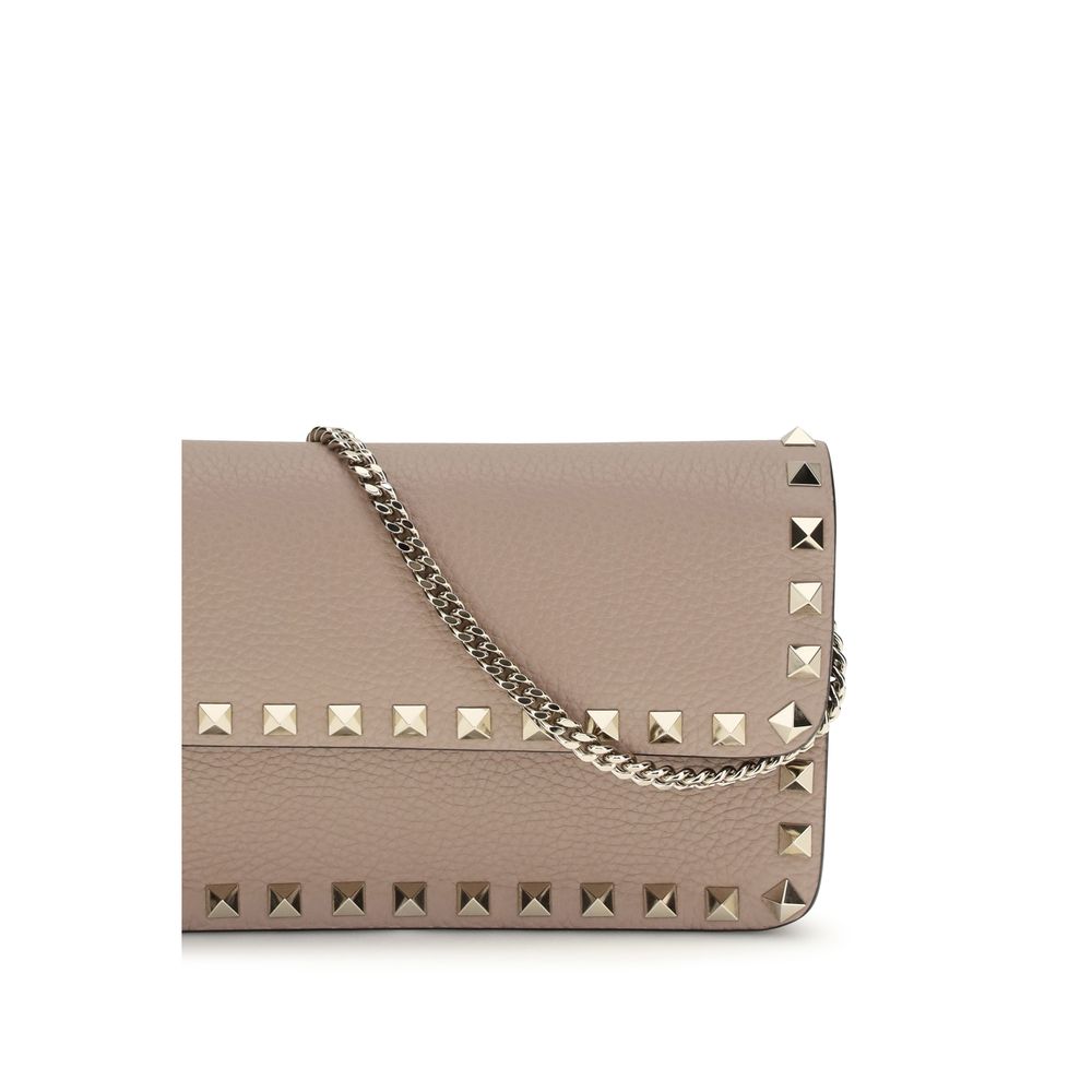 Valentino Garavani Beige Calfskin Bos Taurus Wallet-4