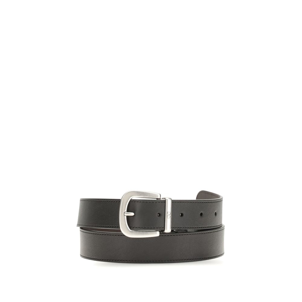 Valentino Garavani Black Calfskin Bos Taurus Regular Belt-1