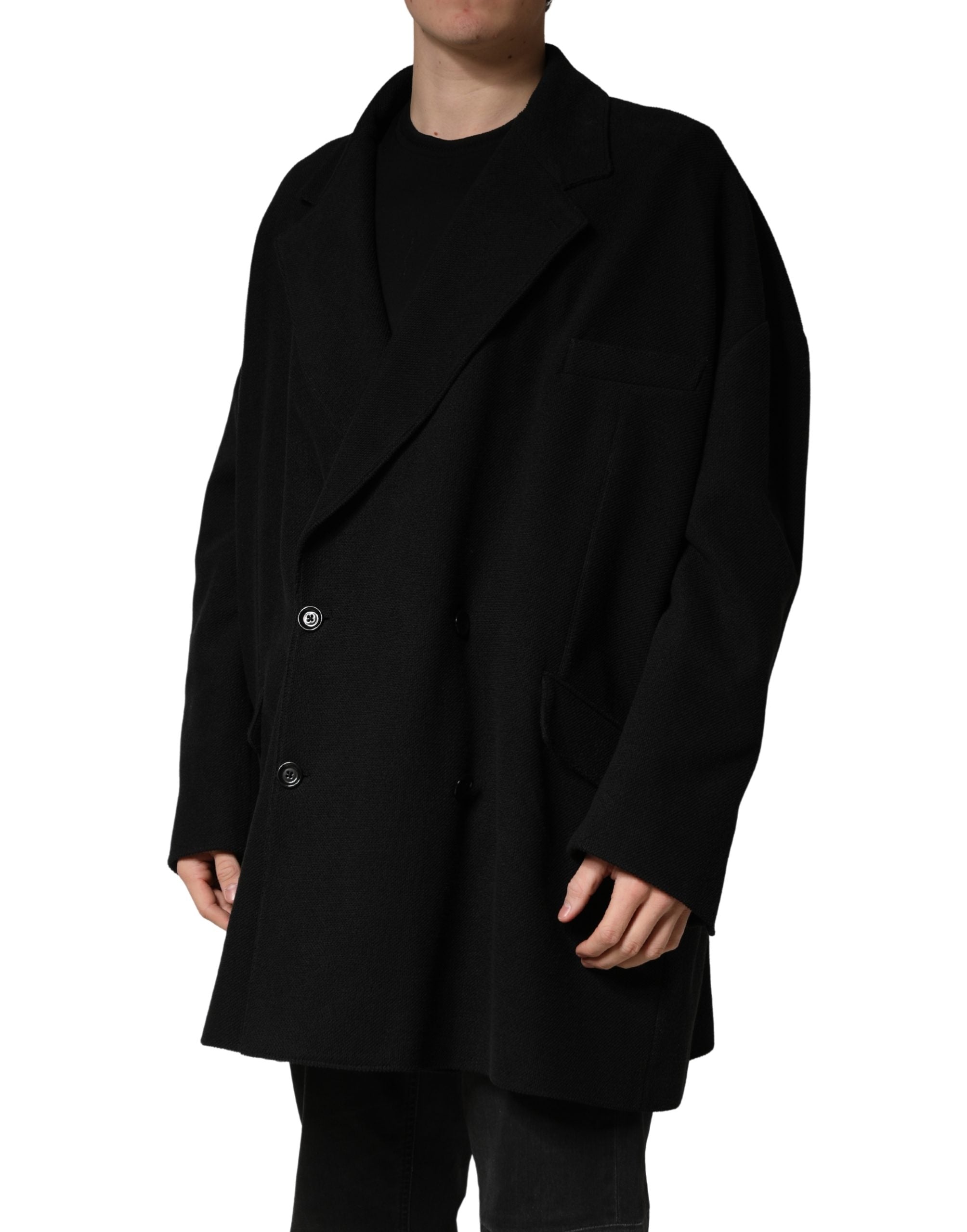 Dolce & Gabbana Black Double-Breasted 2-Button Suit Jacket-3