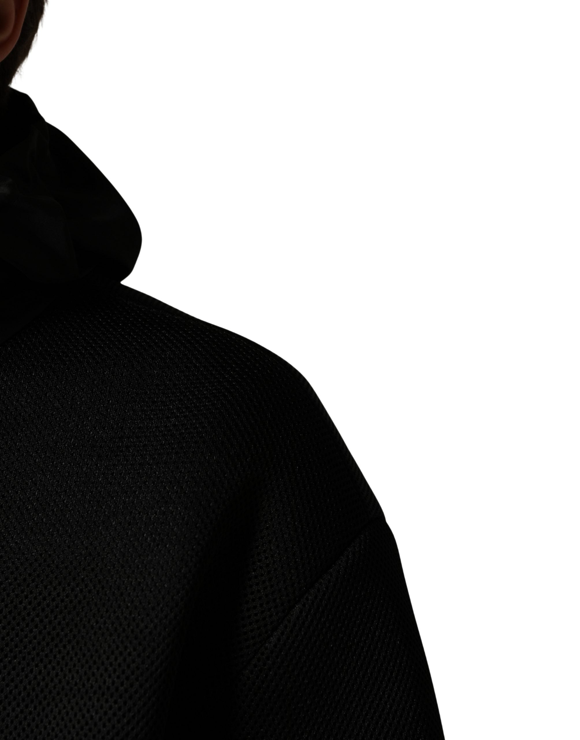 Dolce & Gabbana Men's Black Full Zip Hooded Bomber Jacket-6