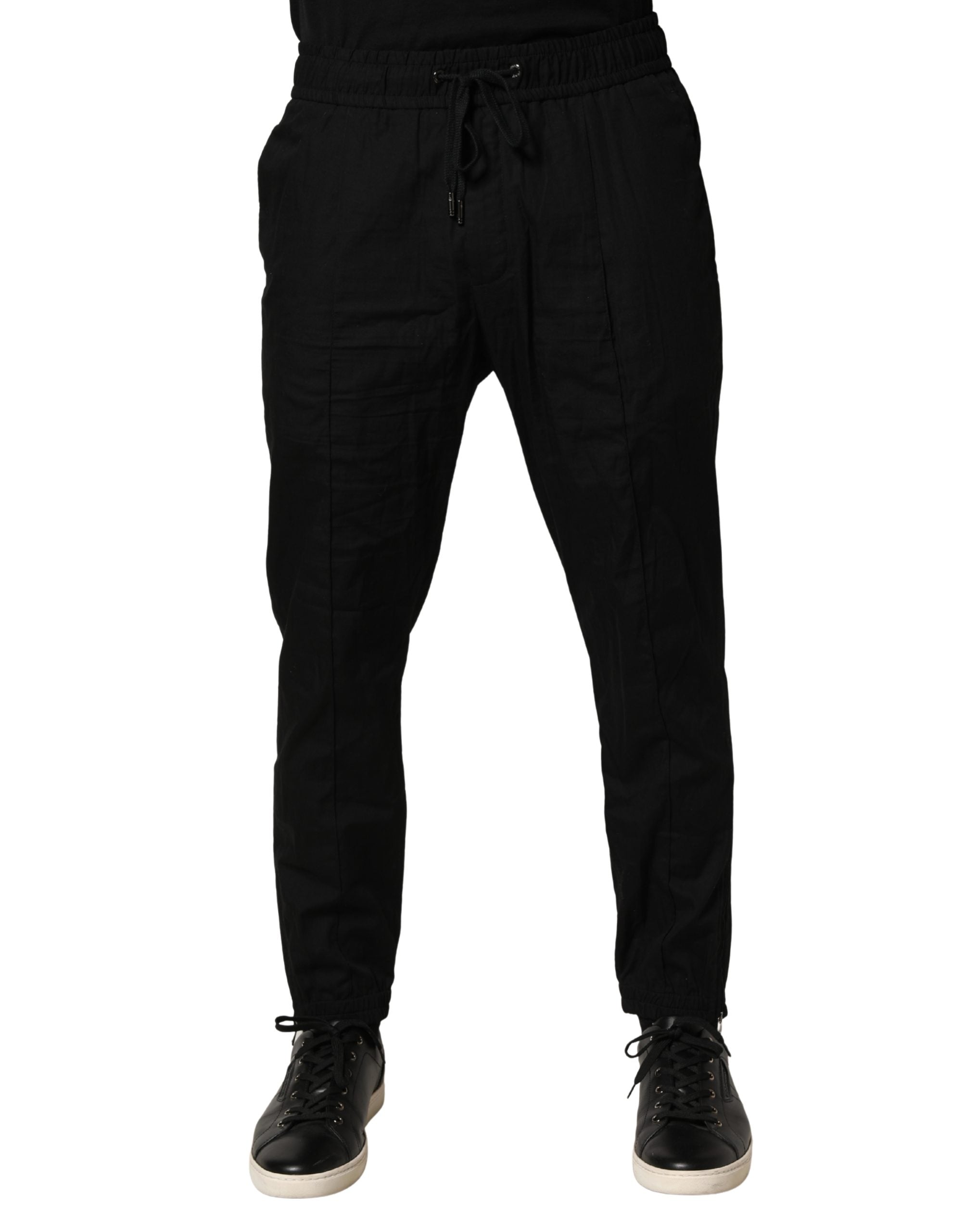 Dolce & Gabbana Black Cotton Skinny Men's Joggers-2