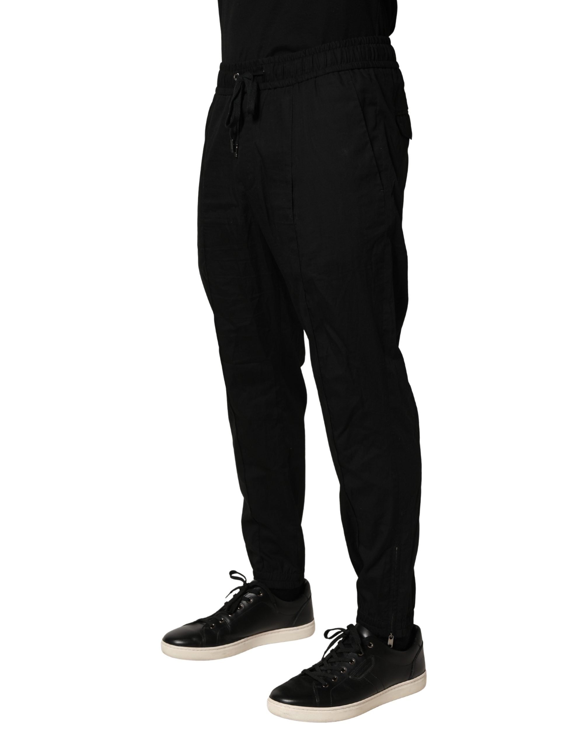 Dolce & Gabbana Black Cotton Skinny Men's Joggers-3