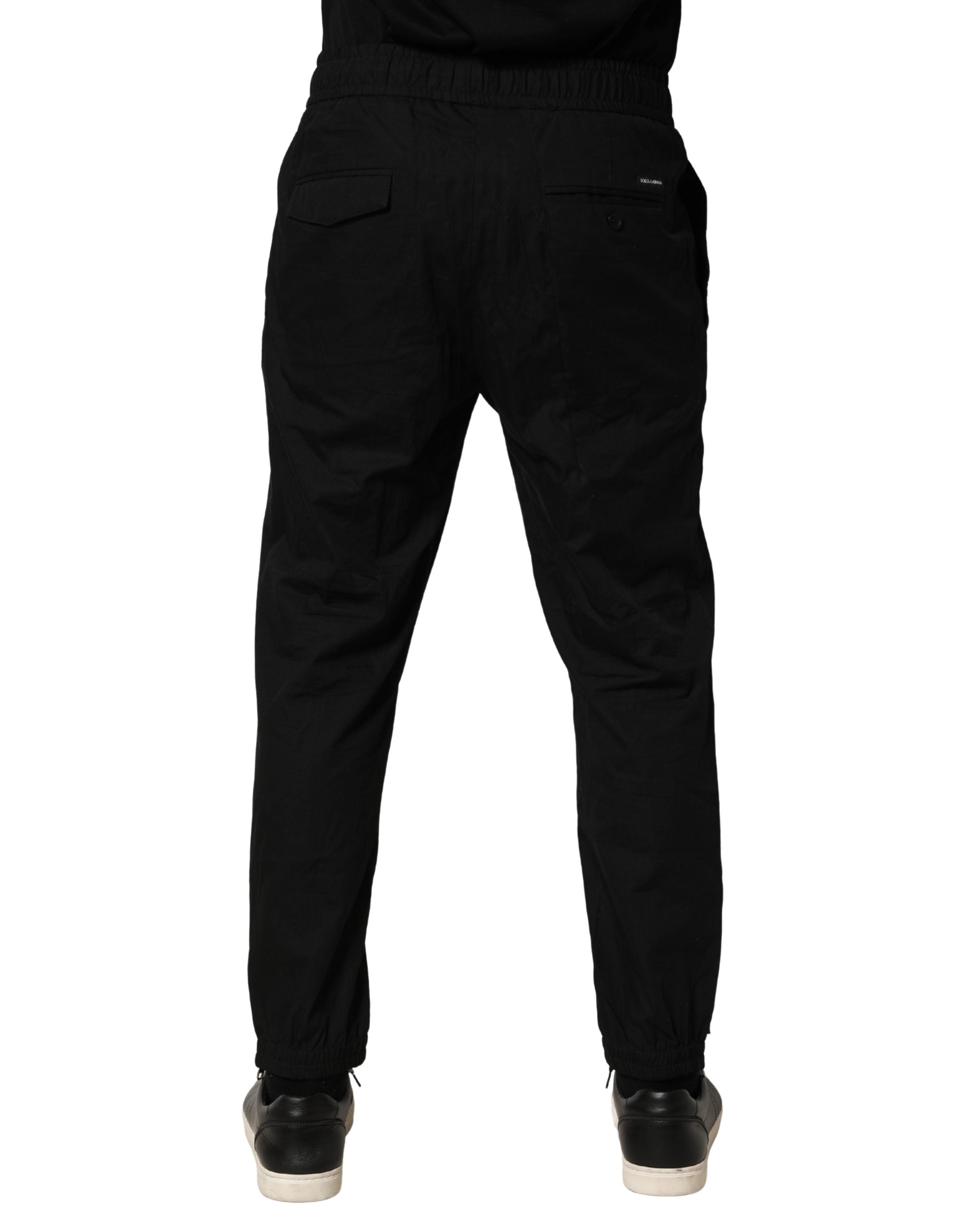 Dolce & Gabbana Black Cotton Skinny Men's Joggers-4