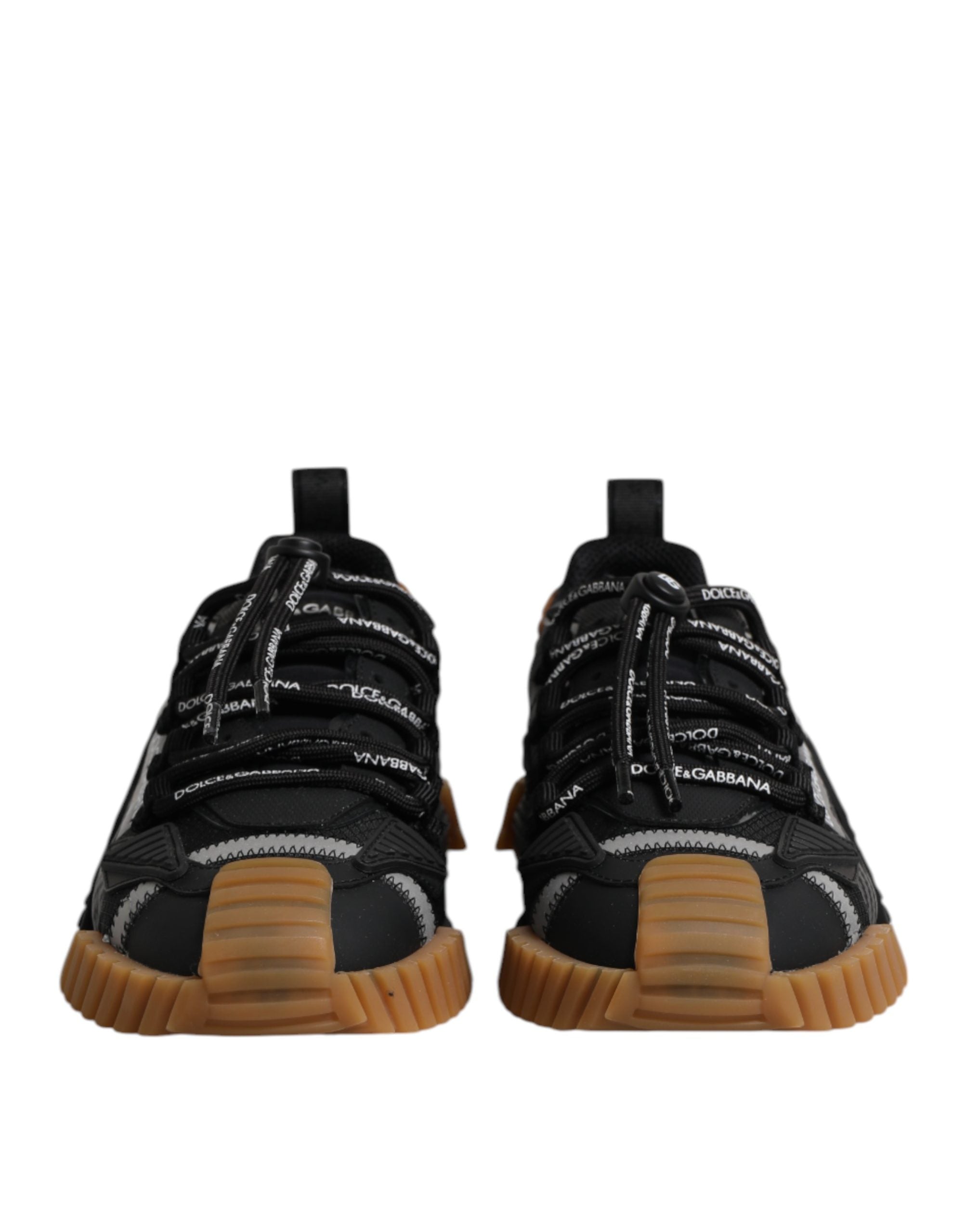 Dolce & Gabbana Black NS1 Low-Top Sneakers with Logo Lacing-3
