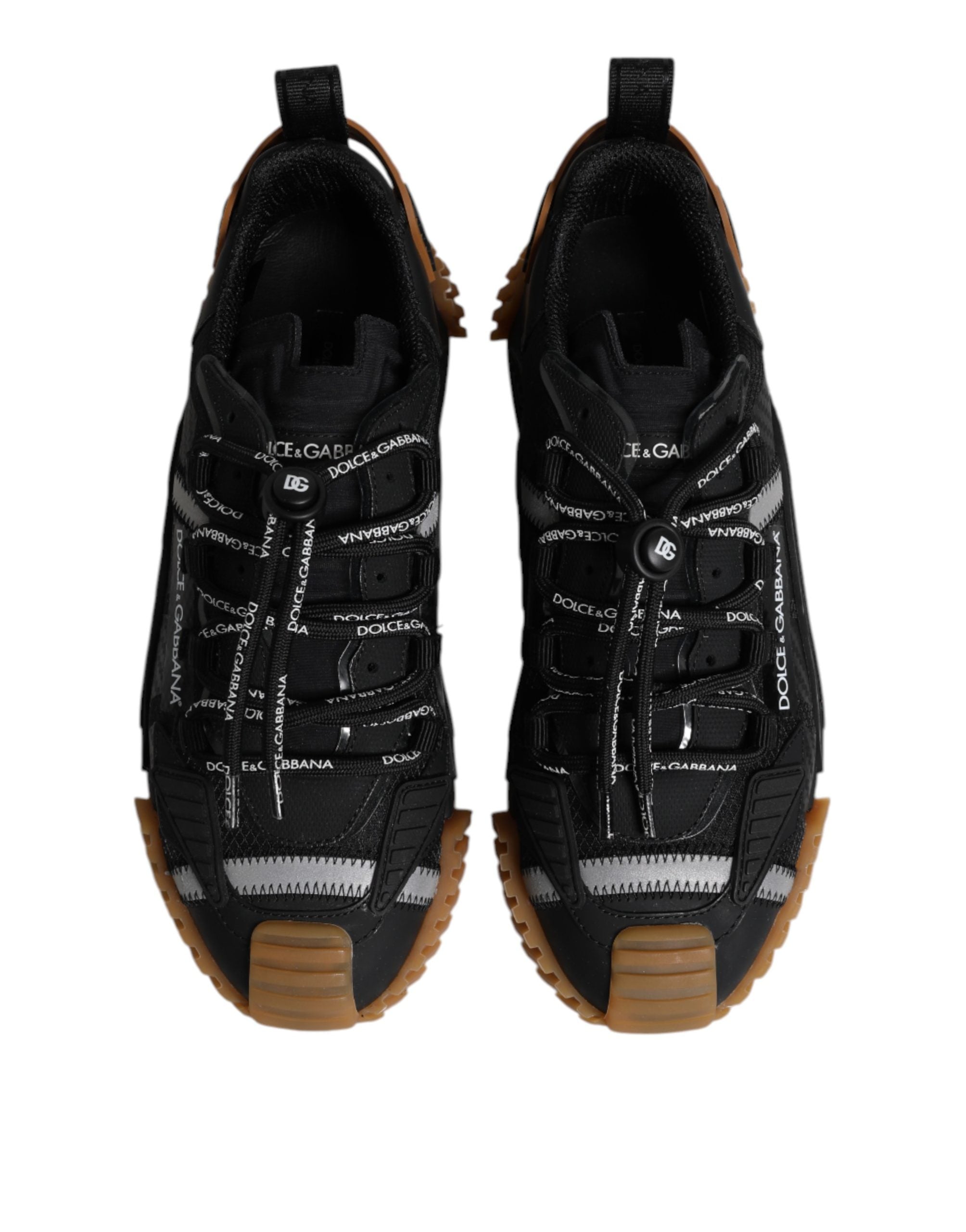 Dolce & Gabbana Black NS1 Low-Top Sneakers with Logo Lacing-4
