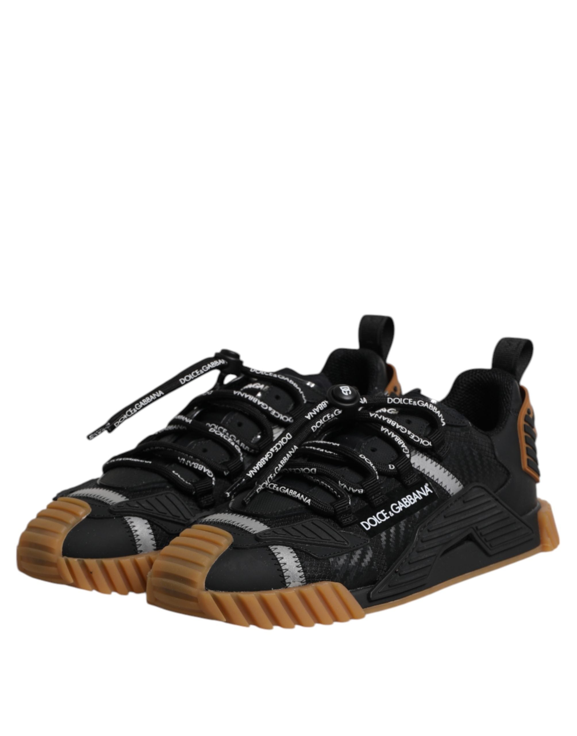 Dolce & Gabbana Black NS1 Low-Top Sneakers with Logo Lacing-5