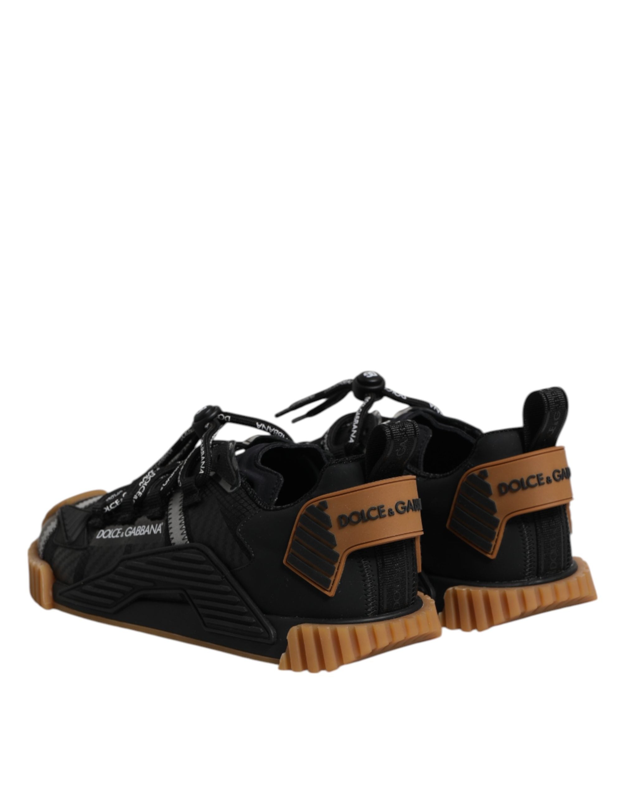 Dolce & Gabbana Black NS1 Low-Top Sneakers with Logo Lacing-6