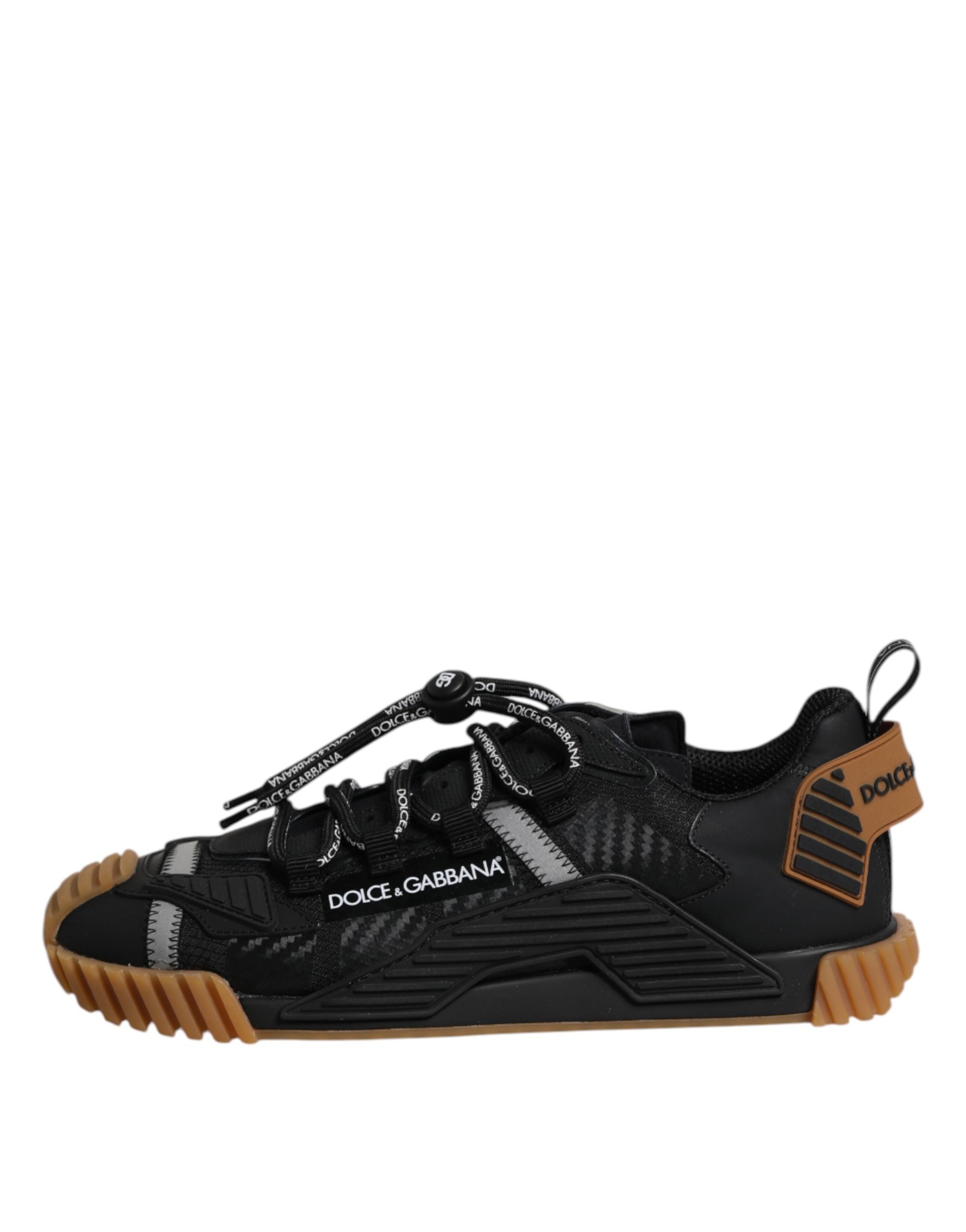 Dolce & Gabbana Black NS1 Low-Top Sneakers with Logo Lacing-7