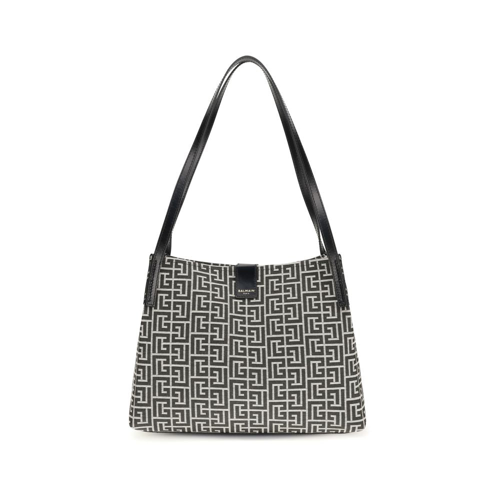 Balmain Black Cotton Shoulder Bag-1