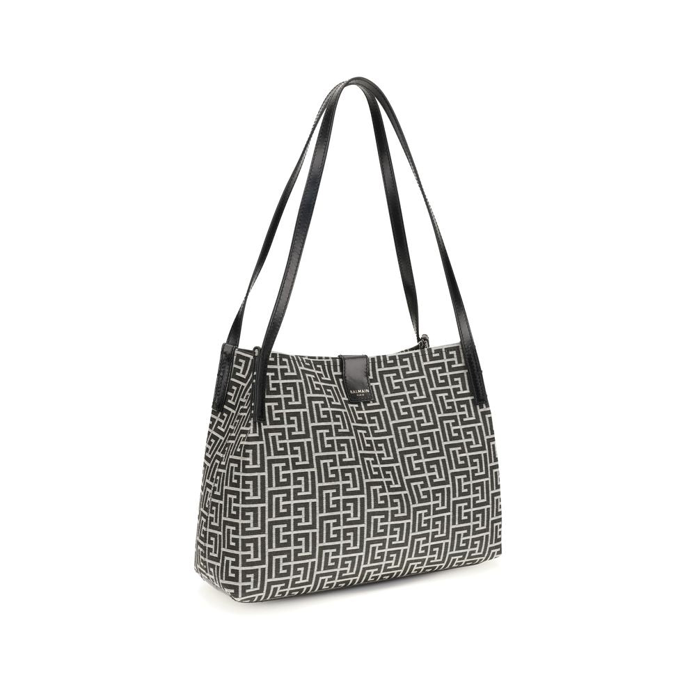 Balmain Black Cotton Shoulder Bag-2