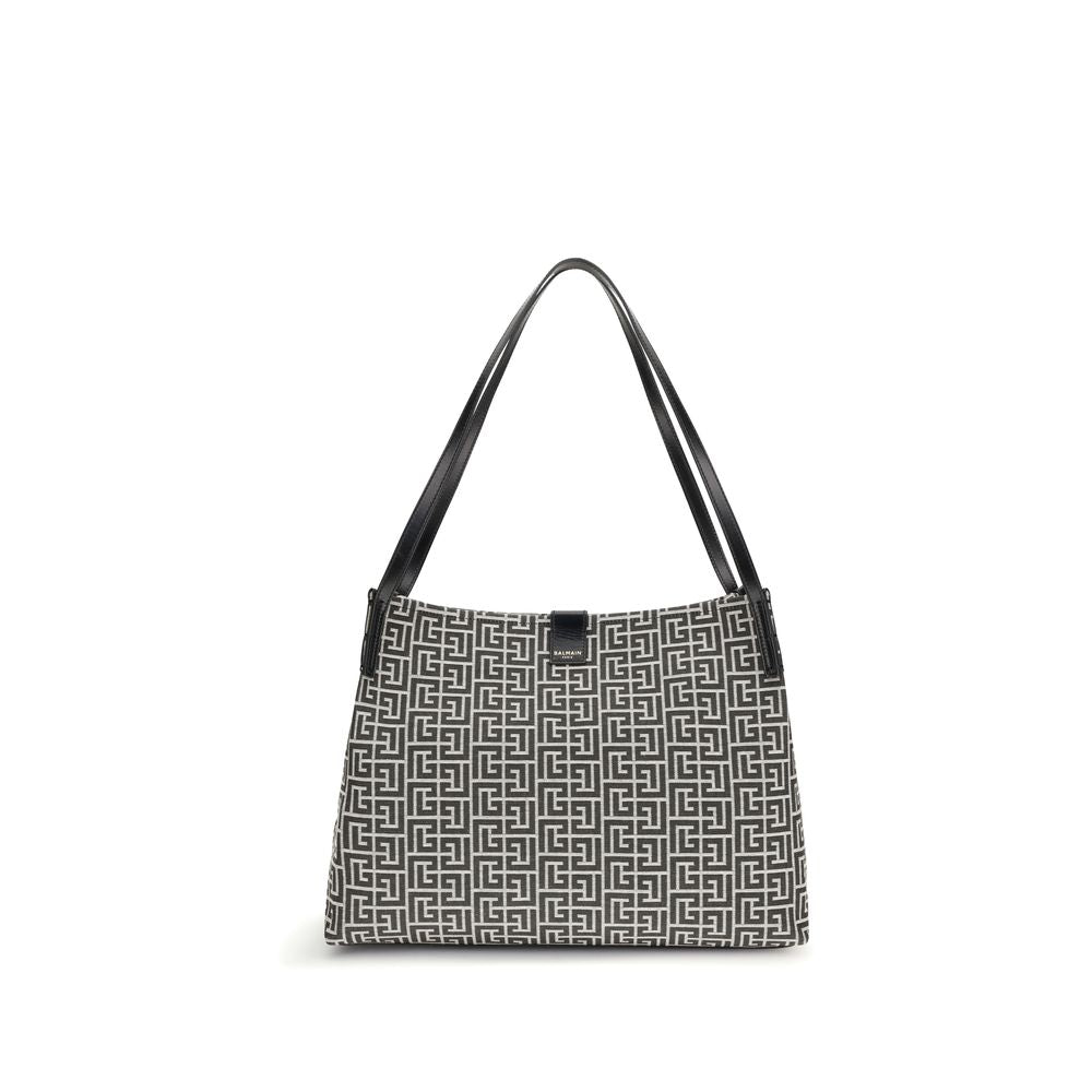 Balmain Black Cotton Shoulder Bag-1