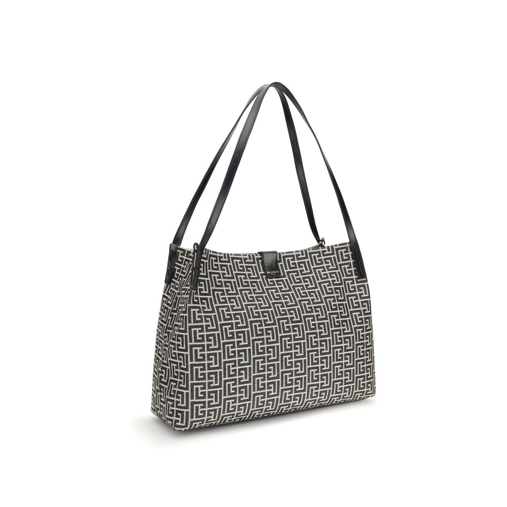 Balmain Black Cotton Shoulder Bag-2