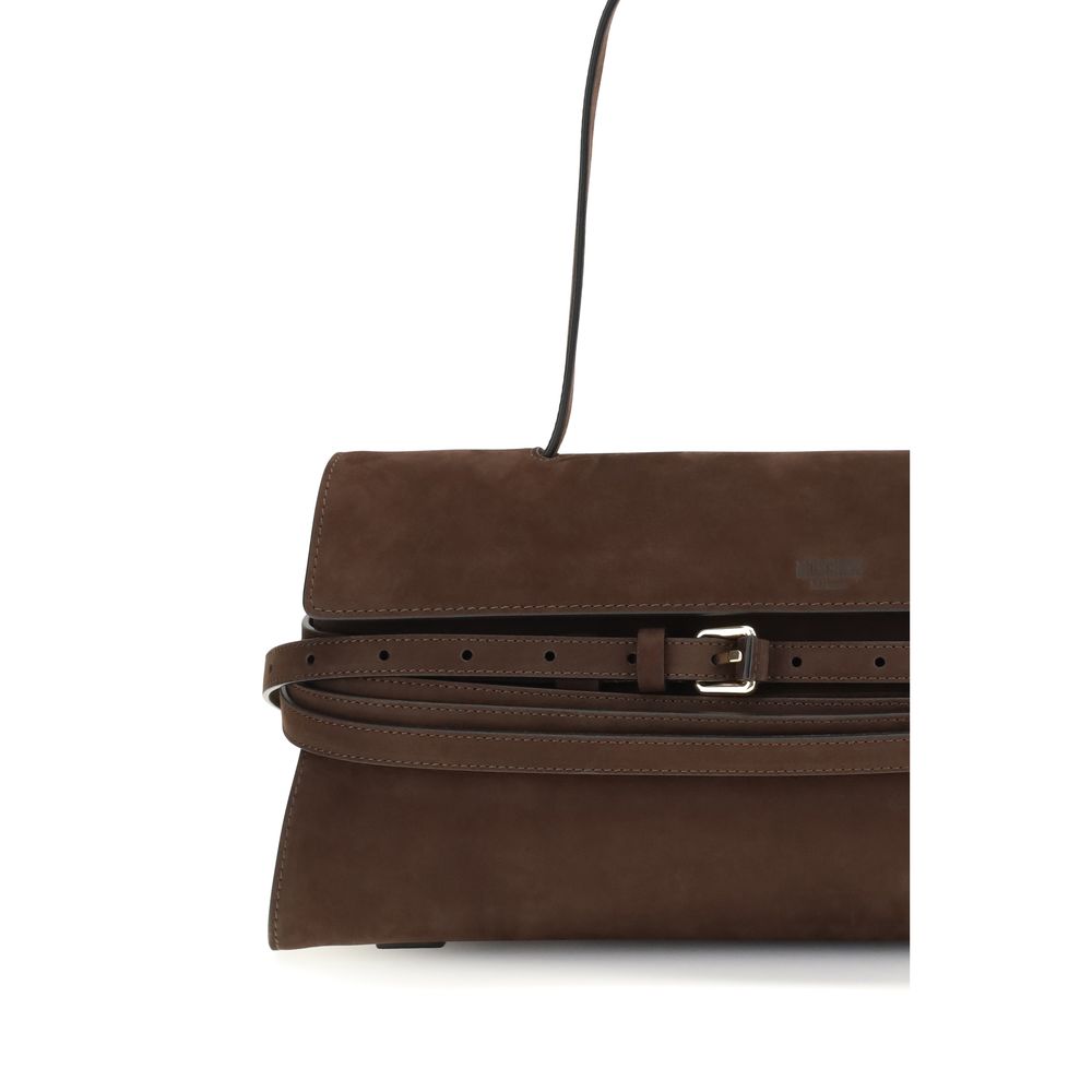 Moschino Brown Calfskin Bos Taurus Shoulder Bag-4