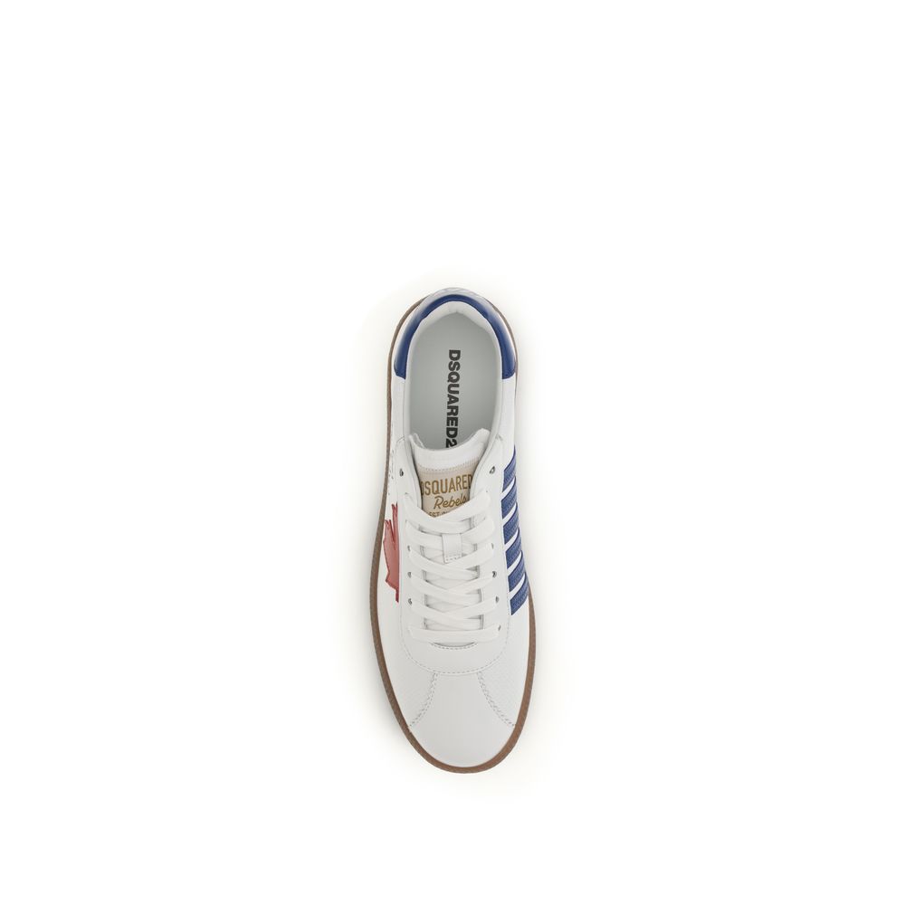 Dsquared² Weiße Kalbsleder Bos Taurus Chunky Sneaker-4