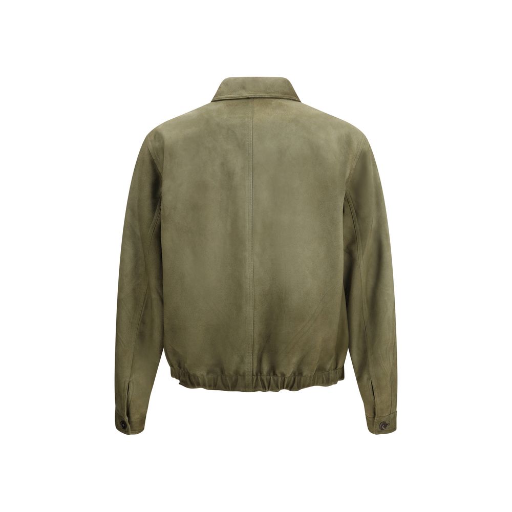 Prada Zweifarbige Lammlederjacke-2