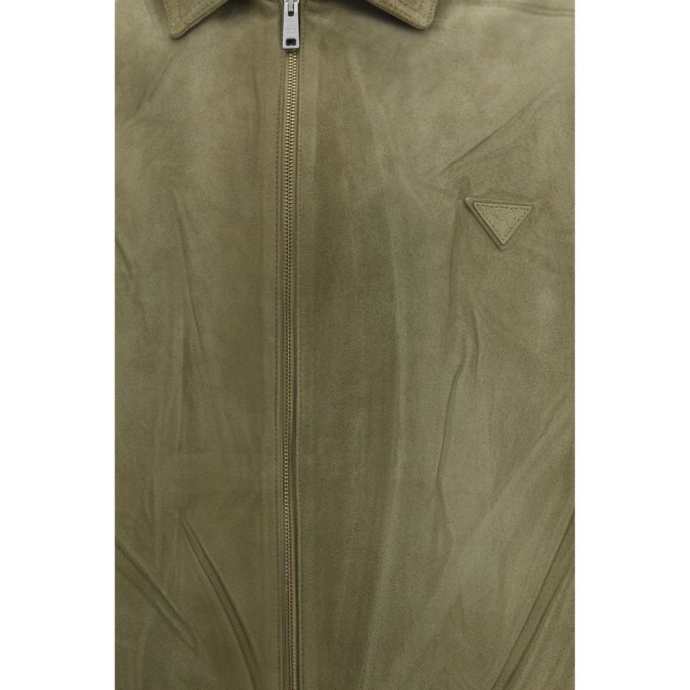 Prada Zweifarbige Lammlederjacke-3