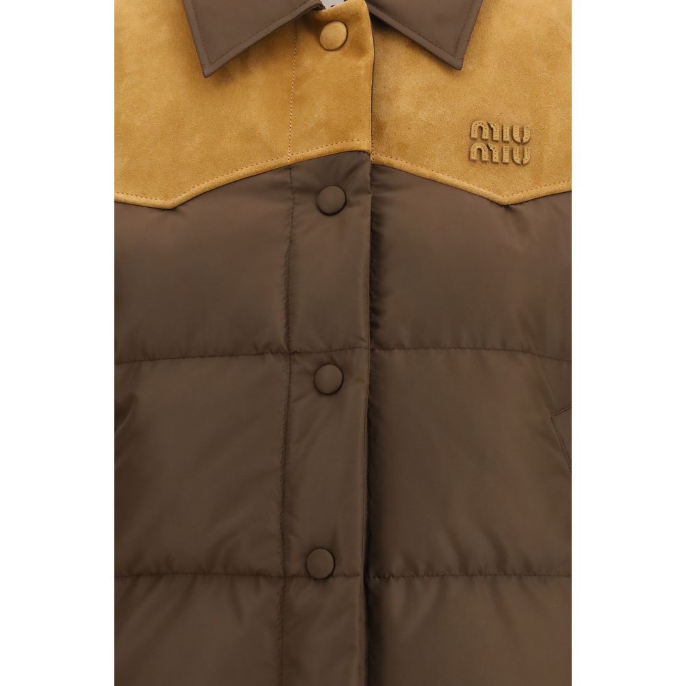 Miu Miu Braune Kleidung aus recyceltem Polyester-3