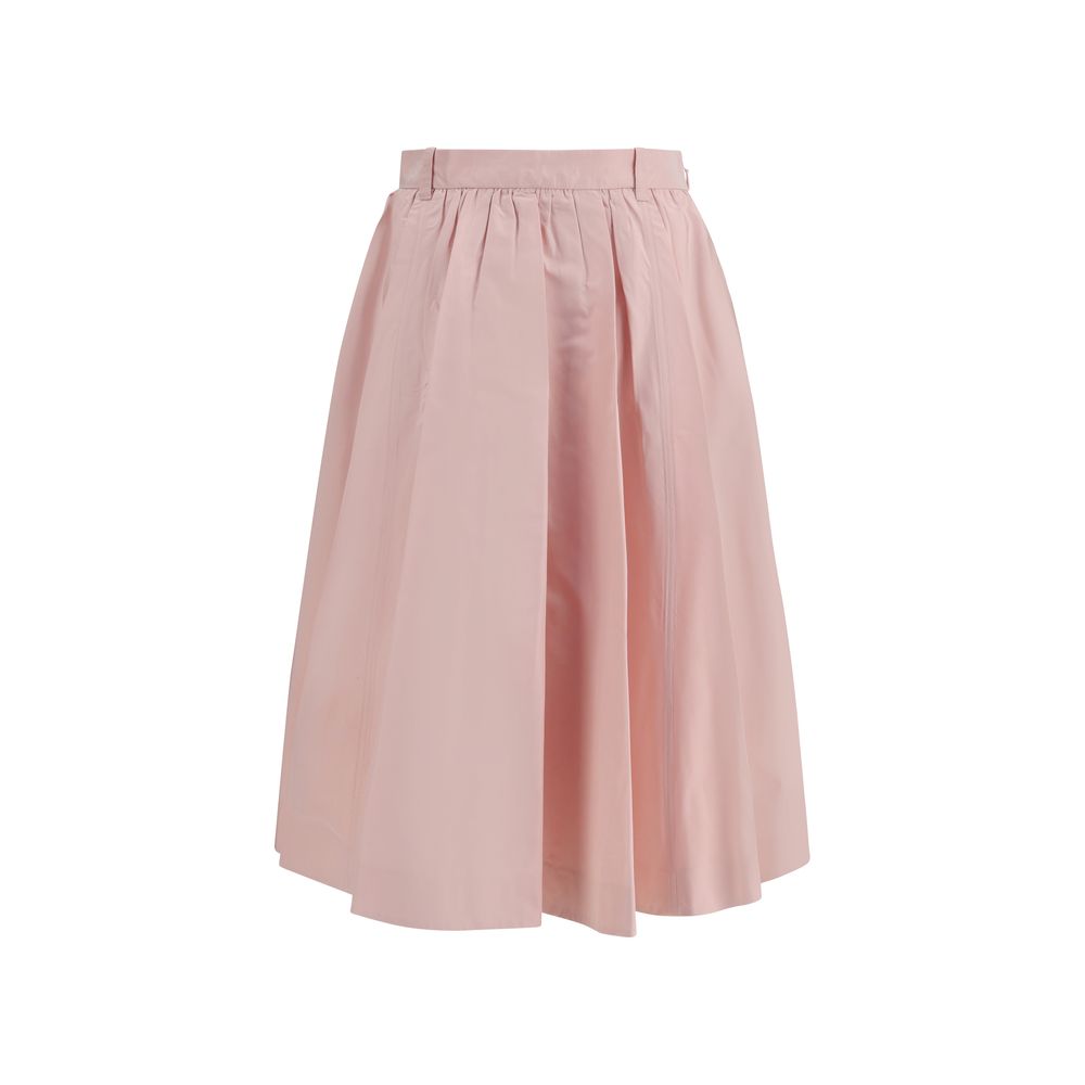 Prada Long Multicolor Silk Skirt