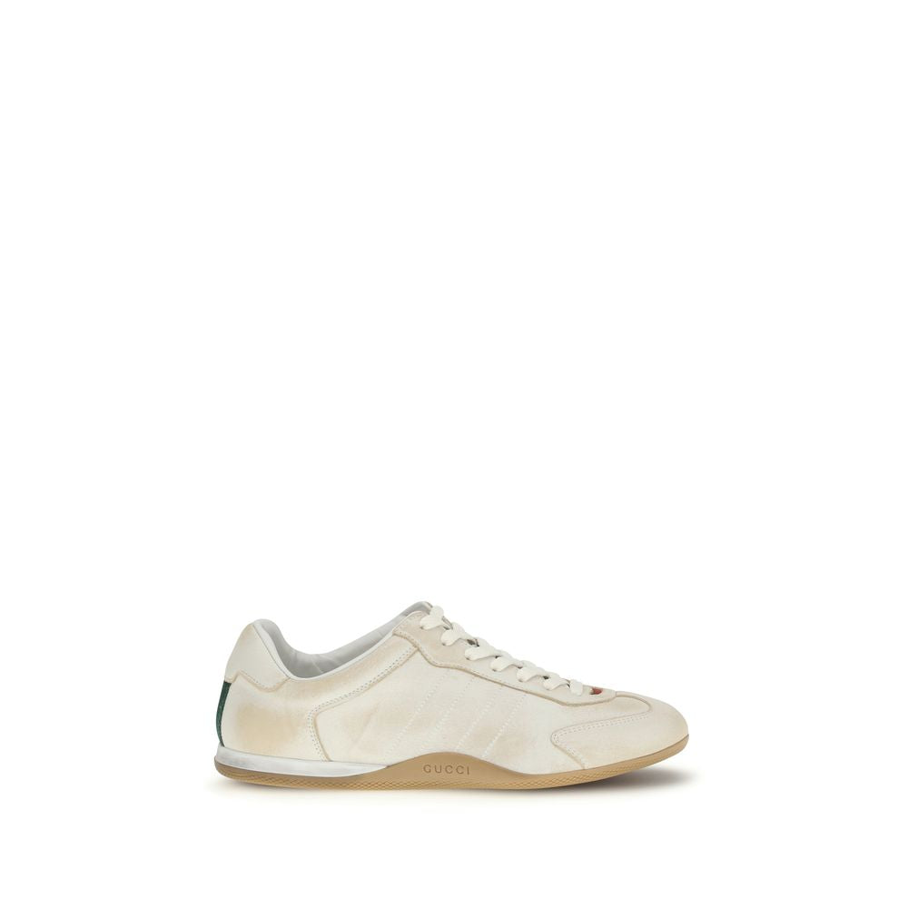 Gucci White Bos Taurus Calfskin Low-Top Sneakers-1