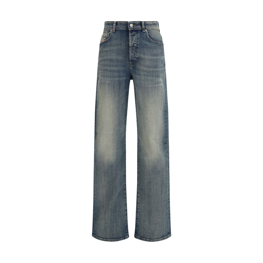 Diesel Blue Straight-Leg Cotton Jeans