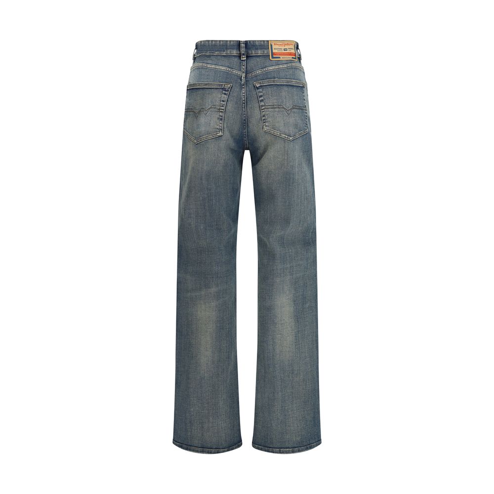 Diesel Blue Straight-Leg Cotton Jeans-2