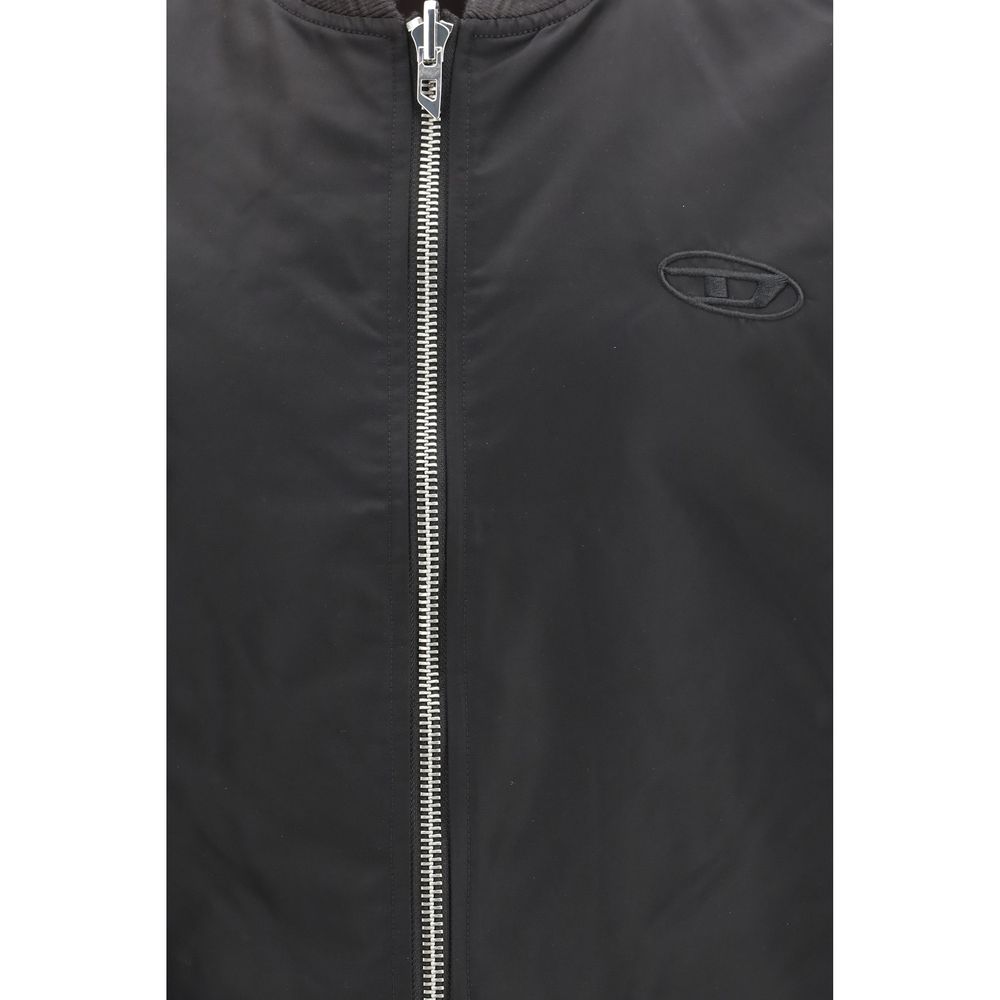 Diesel Brown Polyamide Sleeveless Jacket-5
