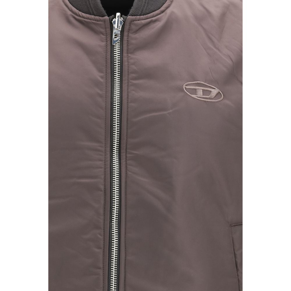 Diesel Brown Polyamide Sleeveless Jacket-6