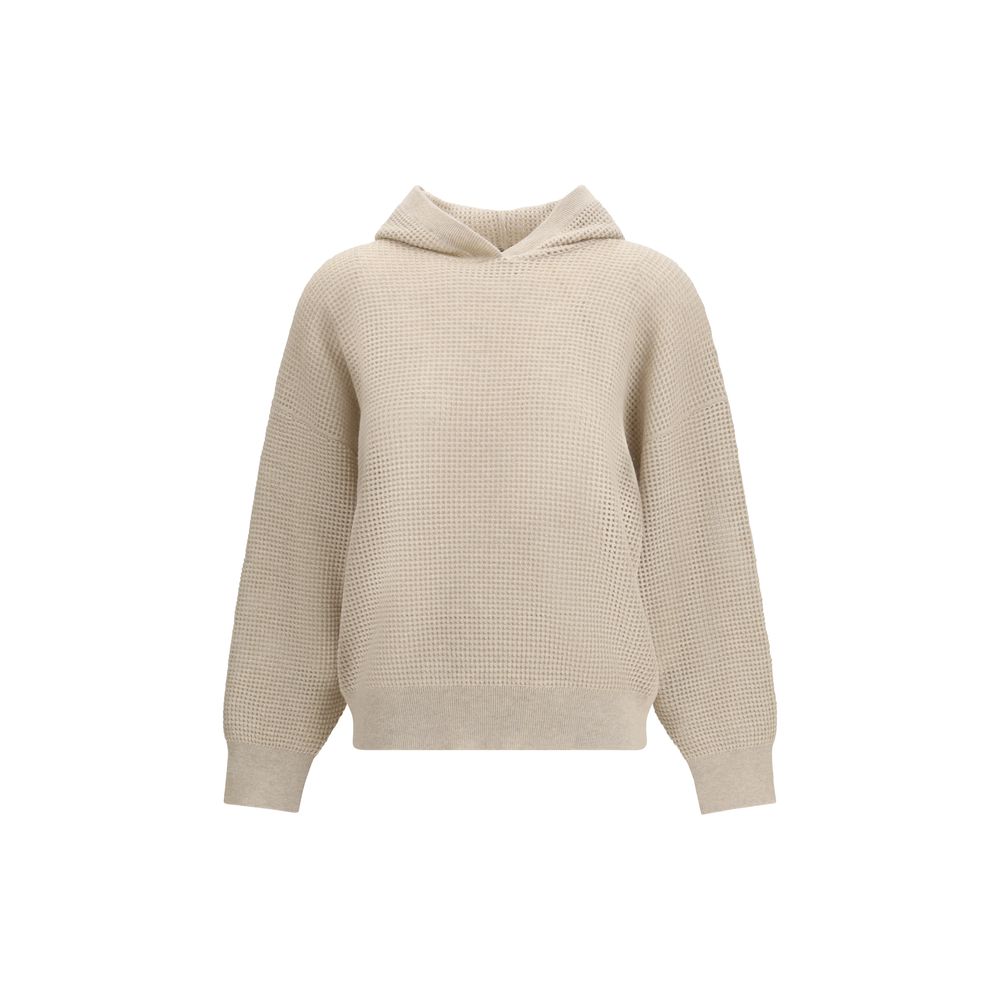 Brunello Cucinelli Beige Kaschmir-Sweatshirt-1