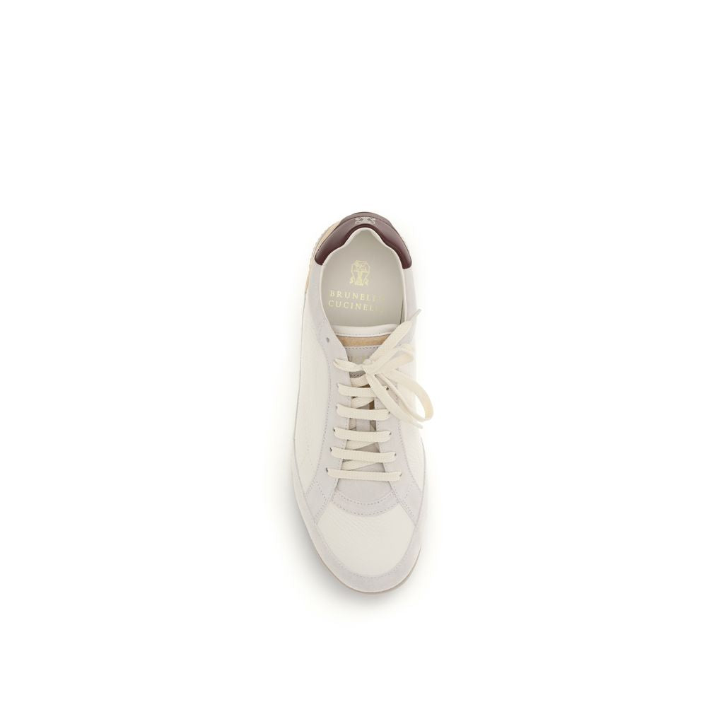 Brunello Cucinelli Beige Deer Low Top Sneakers-4