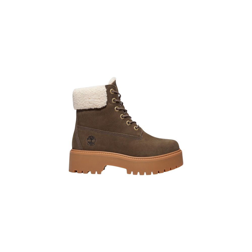 Timberland brown lace-up boots made from recycled leather-1