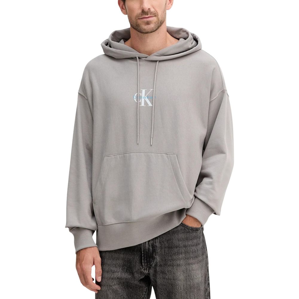 Calvin Klein Jeans Grauer Baumwoll-Hoodie
