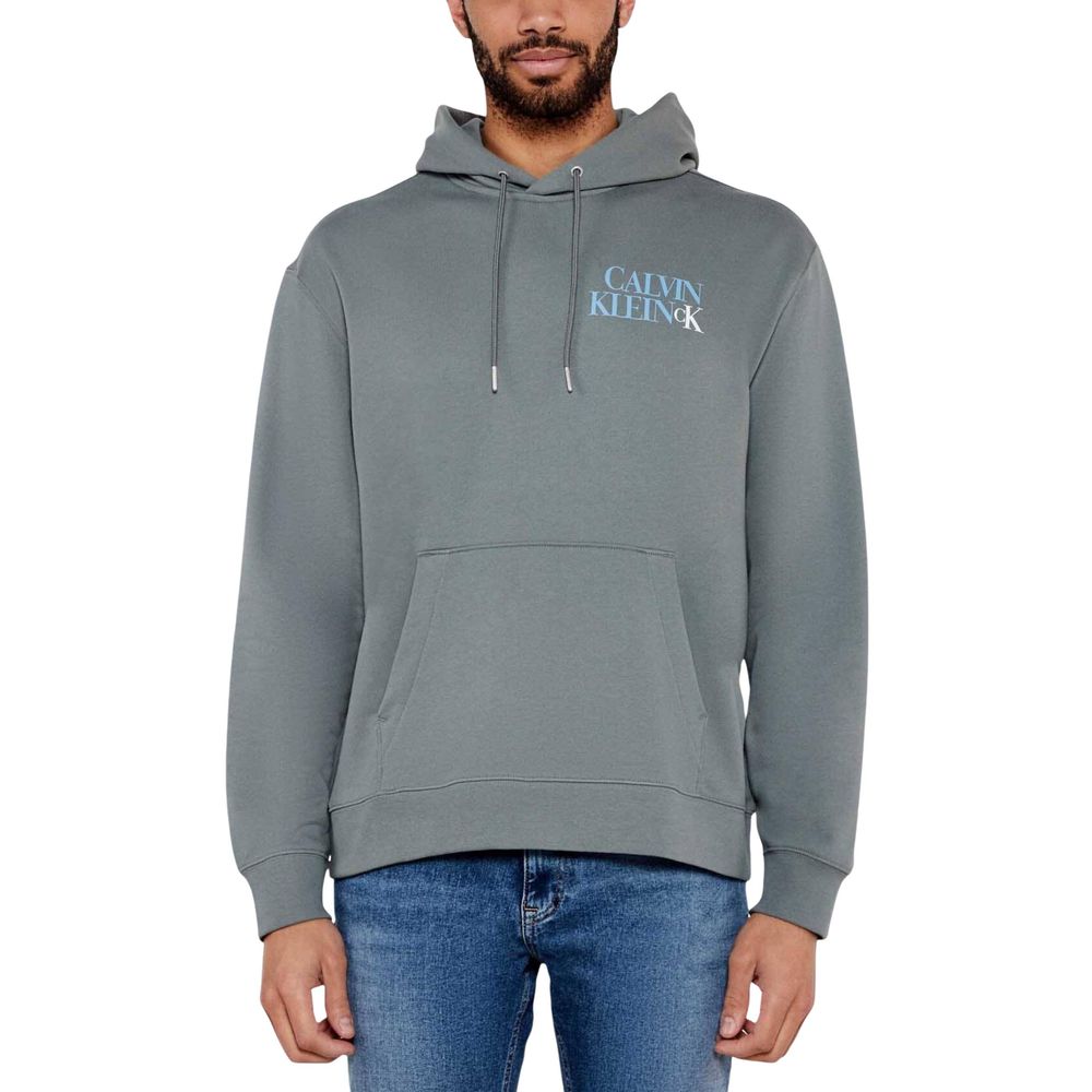 Calvin Klein Jeans Grauer Baumwoll-Hoodie