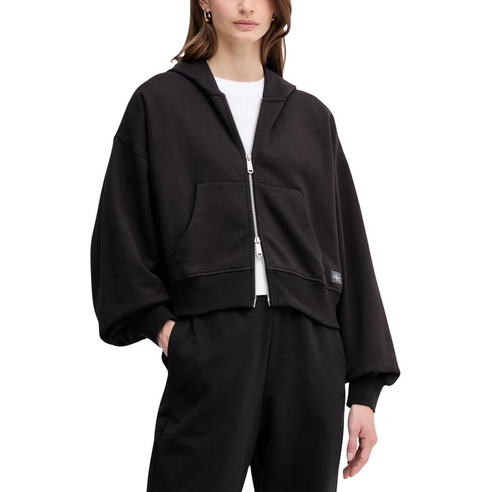 Calvin Klein Jeans Schwarzer Baumwoll-Hoodie